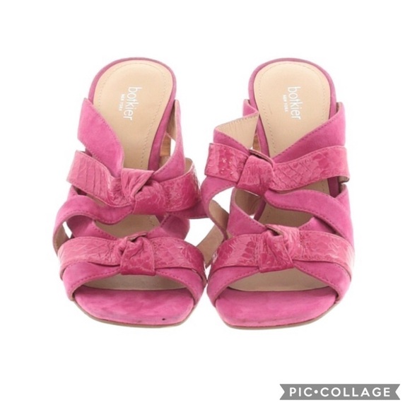 Authentic Botkier Leather Snake Print & Suede Mule - Picture 2 of 3